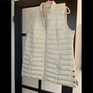 J Jill Puffer Vest Cream LARGE EUC